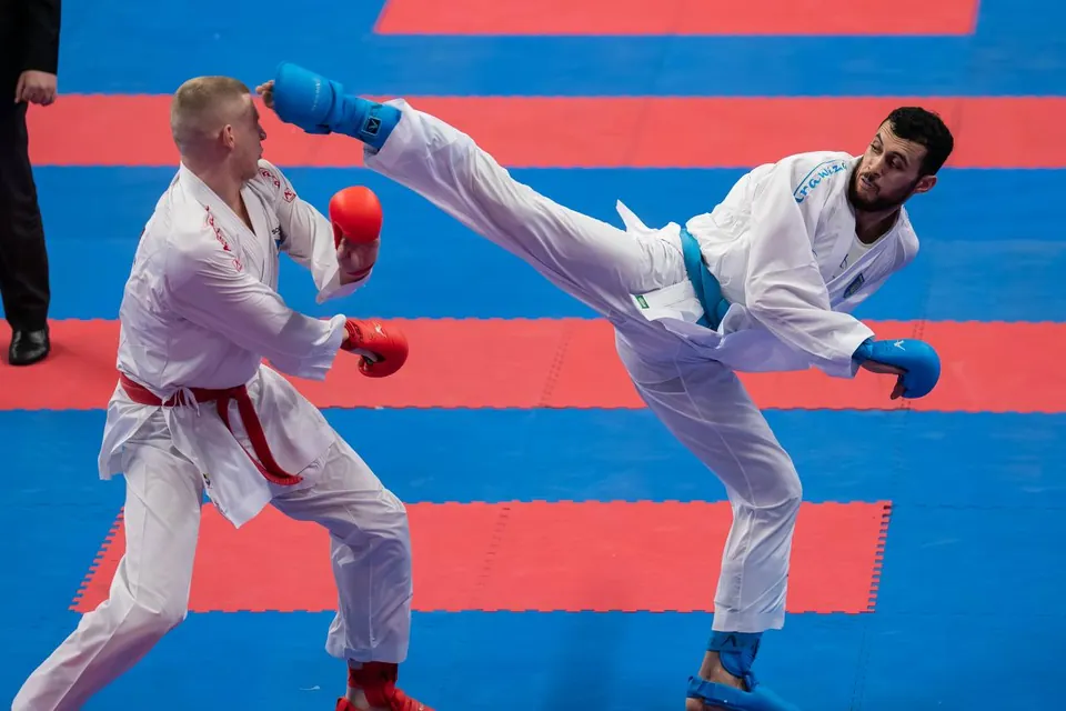 Kumite: a body kick